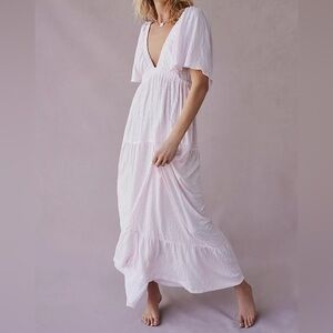 Free people la la maxi dress white